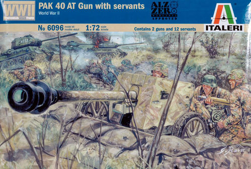 GERMAN PAK40 GUN AND CREW