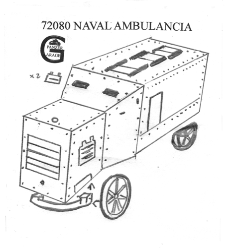 ARMORED NAVAL AMBULANCE 1936-39. & DECALS.